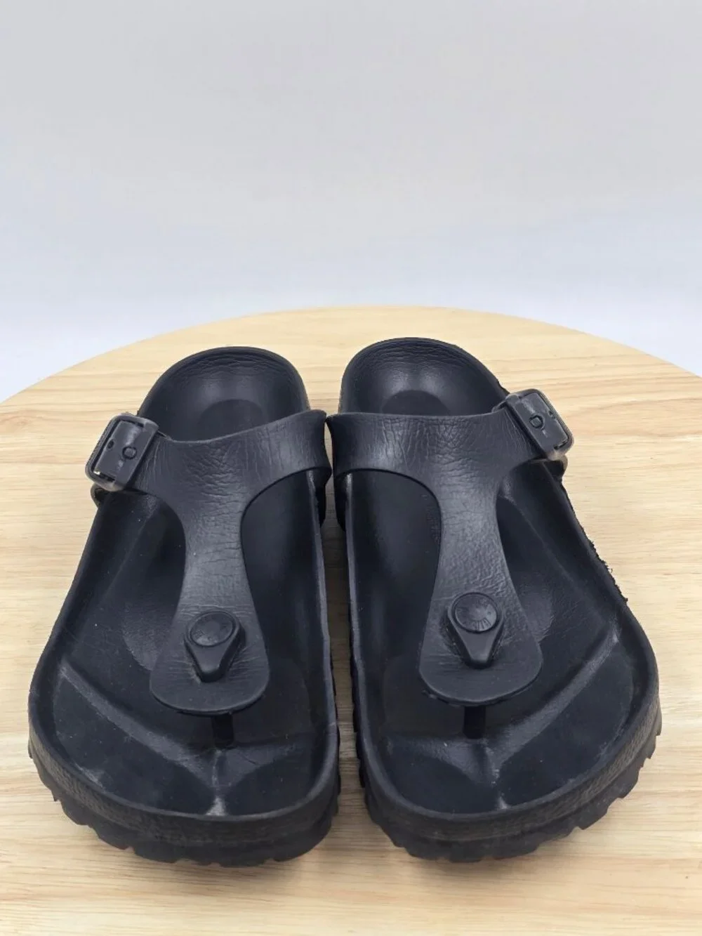 Birkenstock Gizeh Black EVA Rubber Sandals Women's Sz 4